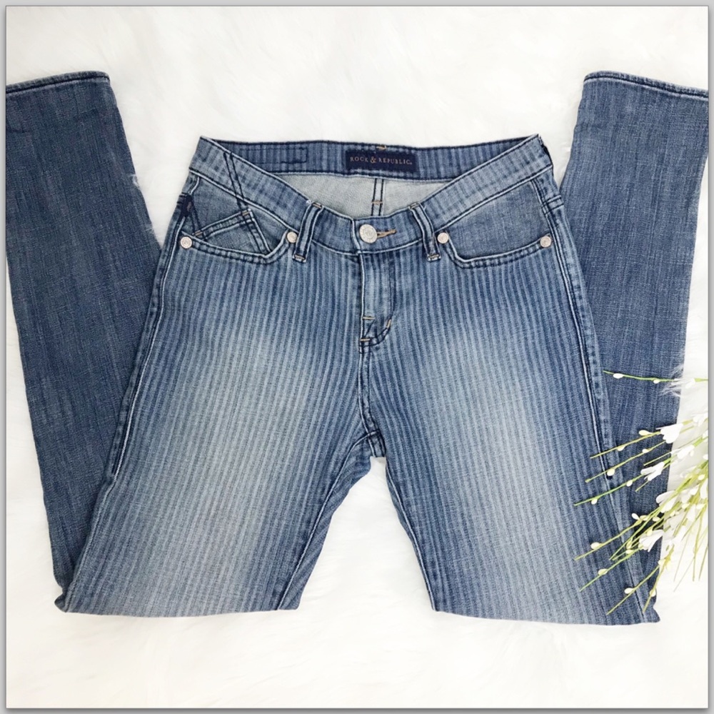 Rock & Republic Berlin box car stripe skinny jeans